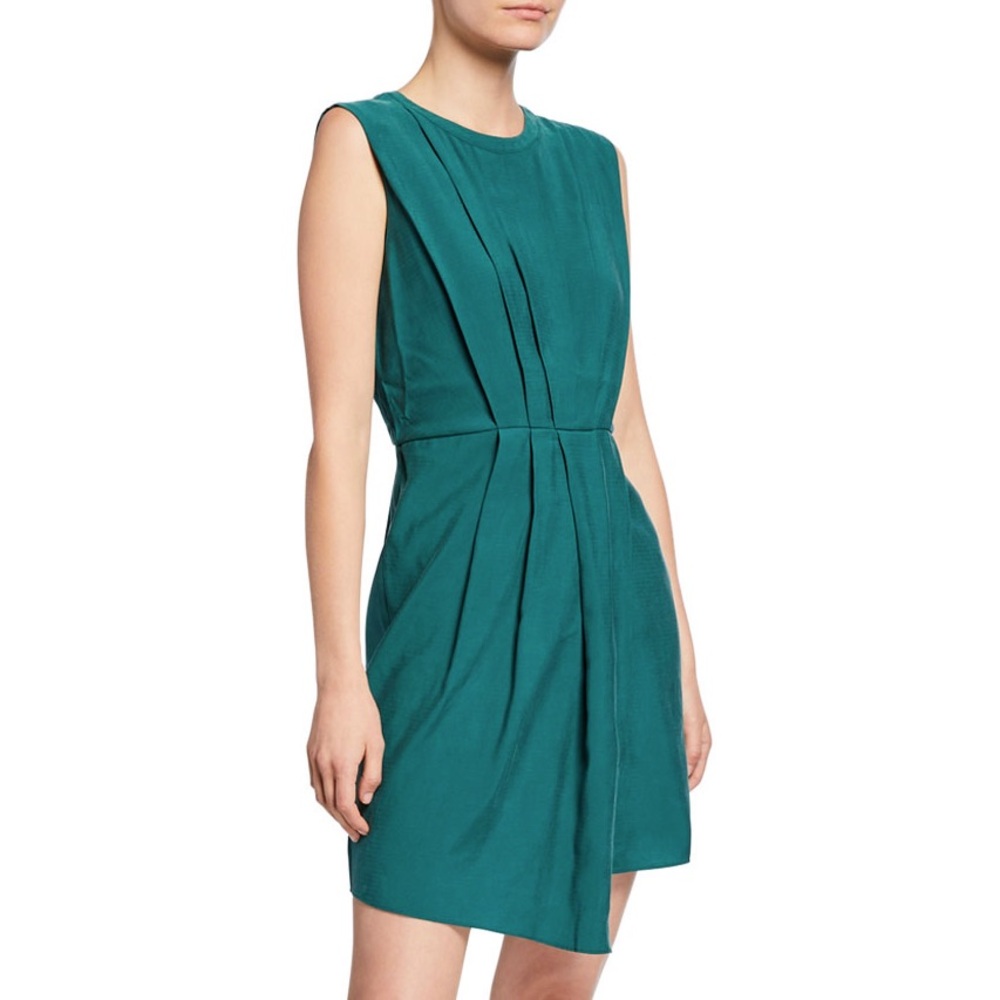 Club Monaco Perdeta Pleated Sleeveless Faux Wrap Dress